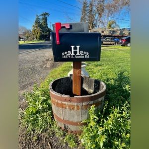 Mail box address decal